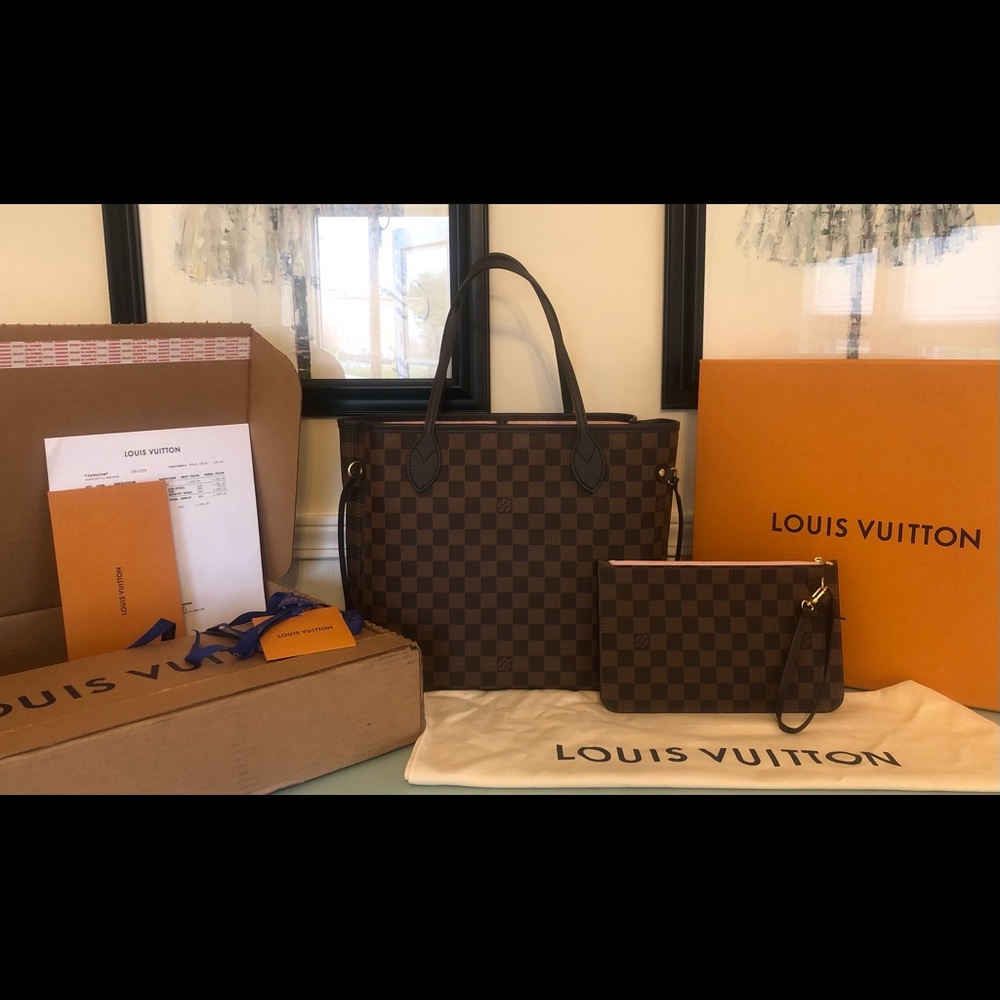 Louis Vuitton Neverfull MM Damier Ebene Rose